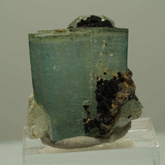 Seltene Aquamarin, Fluorit, Muskovit Stufe Erongo, Namibia 28*26*28mm #14959
