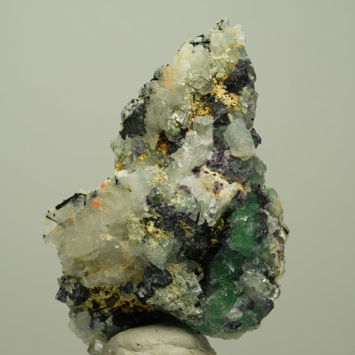 Aquamarin, Fluorit, Schörl Turmalin, Orthoklas Stufe Erongo, Namibia 64*42*33mm #14960