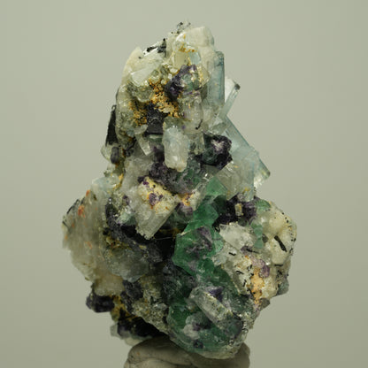 Aquamarin, Fluorit, Schörl Turmalin, Orthoklas Stufe Erongo, Namibia 64*42*33mm #14960
