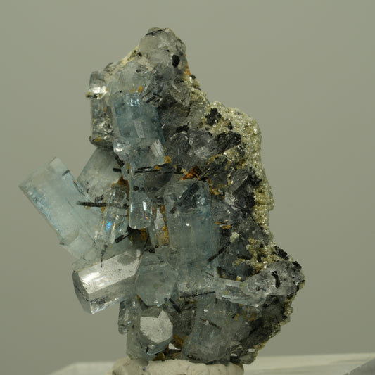 Aquamarin, Schörl Turmalin, Muskovit Stufe Erongo, Namibia 31*23*15mm #14963