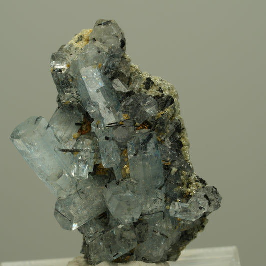 Aquamarin, Schörl Turmalin, Muskovit Stufe Erongo, Namibia 31*23*15mm #14963