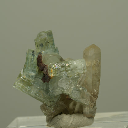 Seltene Aquamarin, Muskovit, Rauchquarz Stufe Erongo, Namibia 23*22*15mm #14966