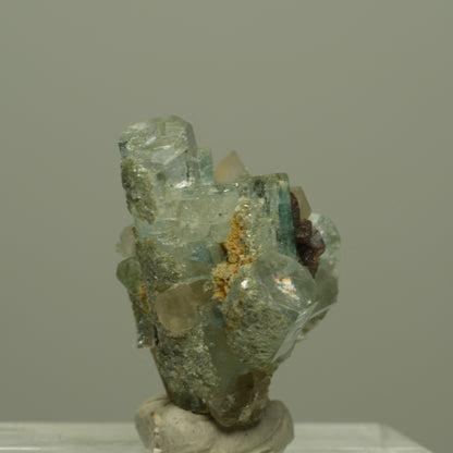 Seltene Aquamarin, Muskovit, Rauchquarz Stufe Erongo, Namibia 23*22*15mm #14966