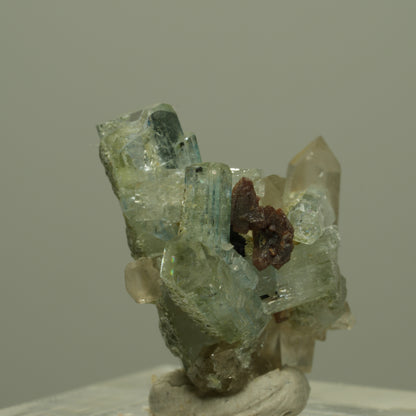 Seltene Aquamarin, Muskovit, Rauchquarz Stufe Erongo, Namibia 23*22*15mm #14966