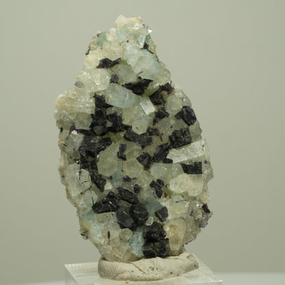 Aquamarin, Fluorit, Schörl Turmalin Stufe Erongo, Namibia 56*33*13mm #14968