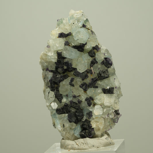 Aquamarin, Fluorit, Schörl Turmalin Stufe Erongo, Namibia 56*33*13mm #14968