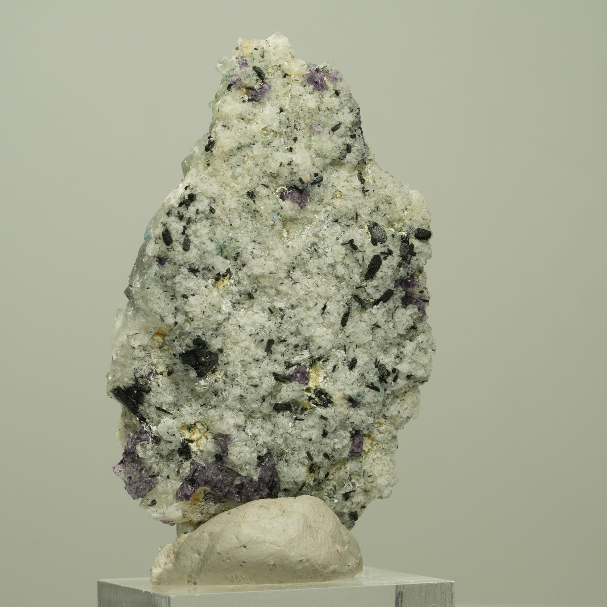 Aquamarin, Fluorit, Schörl Turmalin Stufe Erongo, Namibia 56*33*13mm #14968