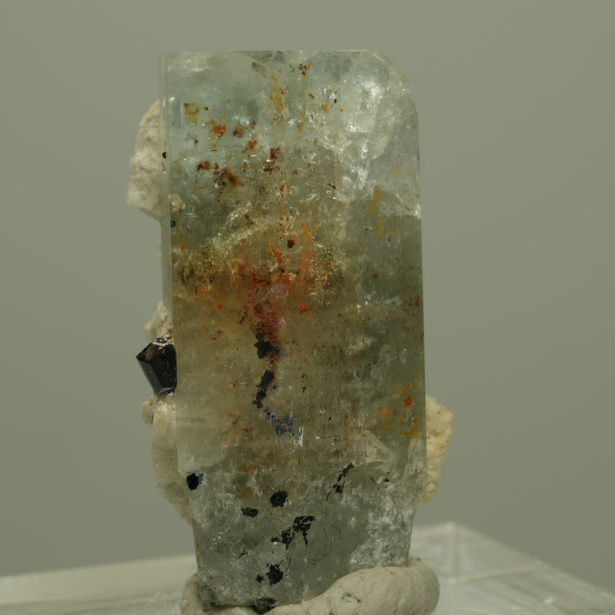 Aquamarin, Fluorit, Schörl Turmalin, Orthoklas Stufe Erongo, Namibia 27*16*13mm #14969
