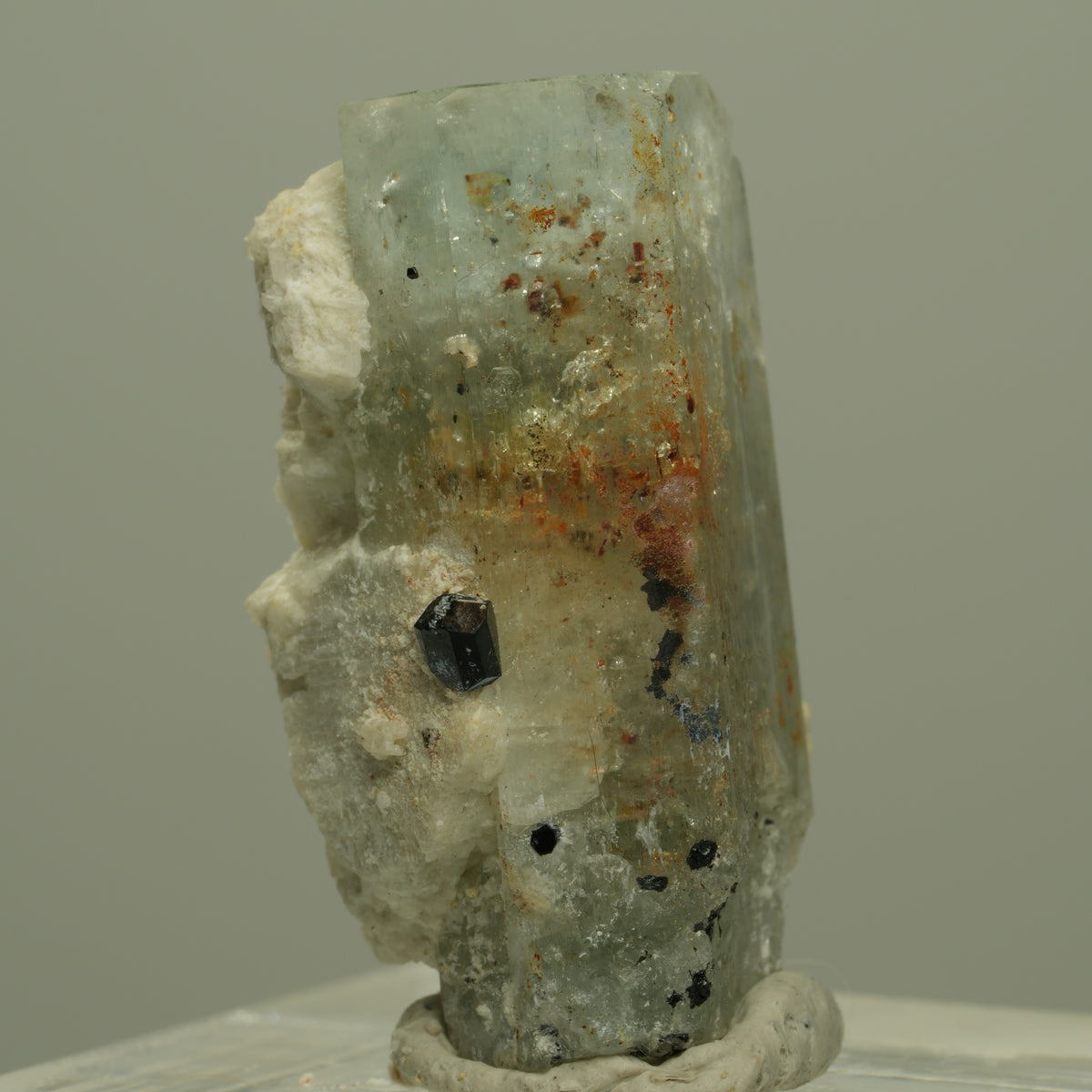 Aquamarin, Fluorit, Schörl Turmalin, Orthoklas Stufe Erongo, Namibia 27*16*13mm #14969