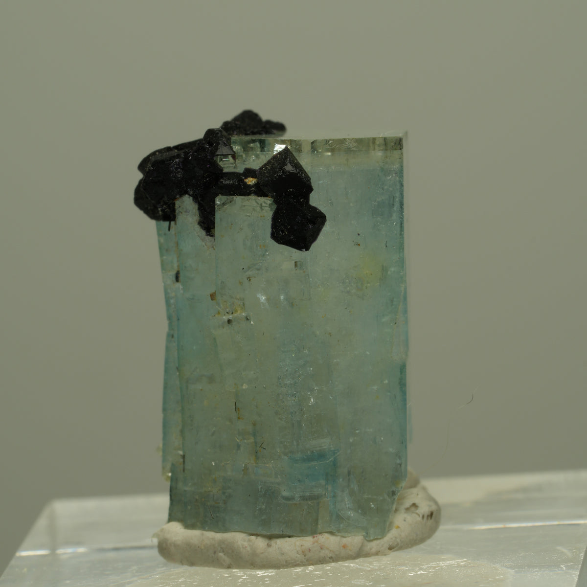 Aquamarin, Fluorit, Schörl Turmalin, Muskovit Stufe Erongo, Namibia 21*14*13mm #14973