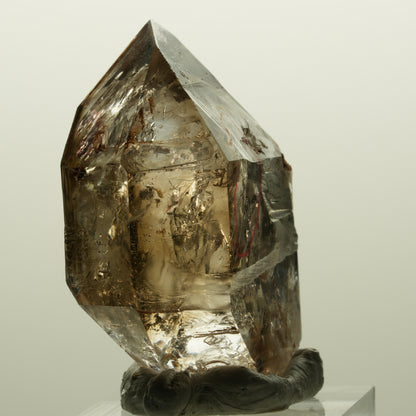 Enhydro Skelett Fenster Phantom Rauchquarz Zepter, 2x Blase Goboboseb, Namibia 44*31*21mm #14981