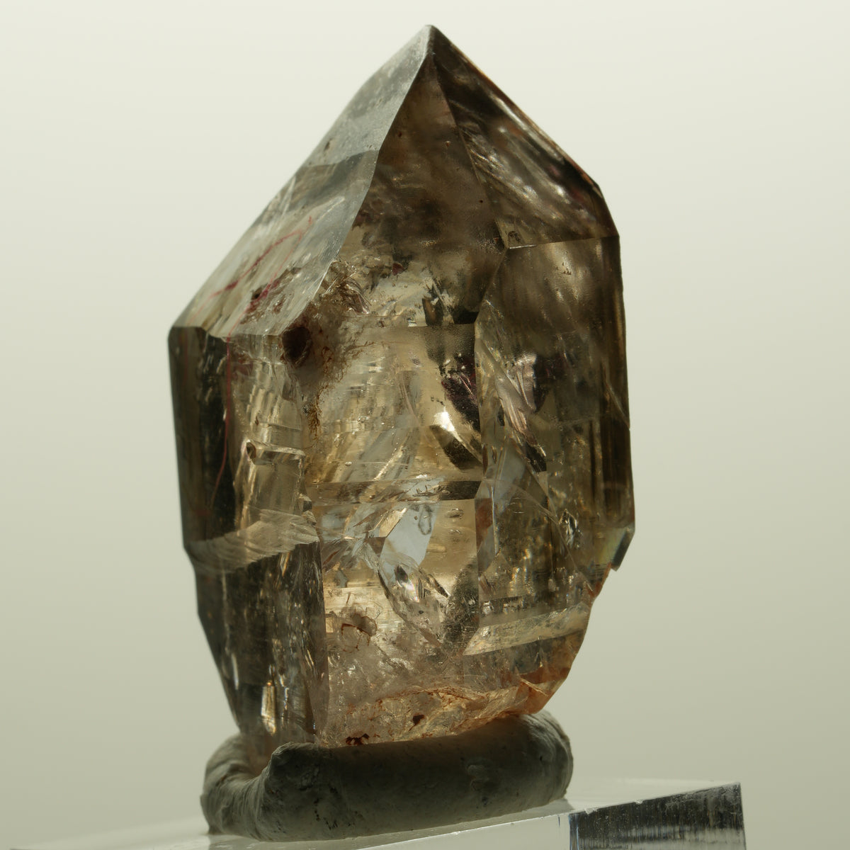 Enhydro Skelett Fenster Phantom Rauchquarz Zepter, 2x Blase Goboboseb, Namibia 44*31*21mm #14981