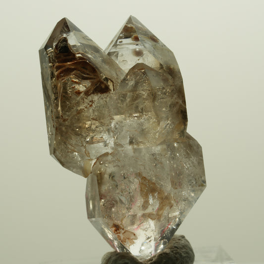 Enhydro Phantom Rauchquarz Skelett Doppelender, 1x Blase Goboboseb, Namibia 42*23*18mm #14985