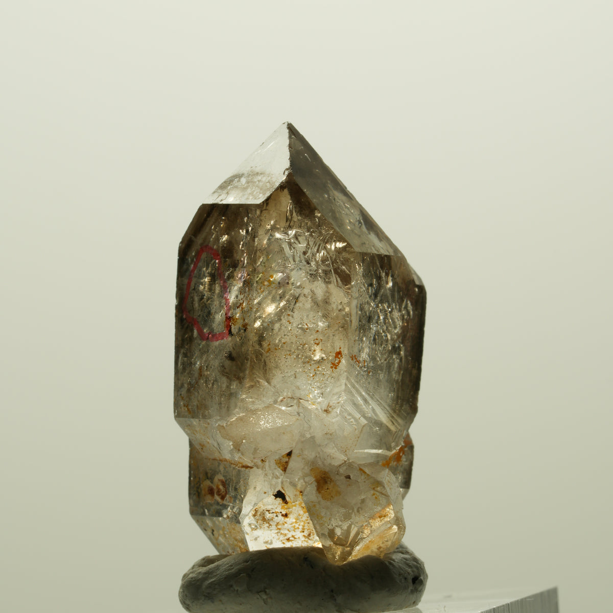 Enhydro Phantom Rauchquarz Skelett Doppelender, 2x Blase Goboboseb, Namibia 34*18*17mm #14987