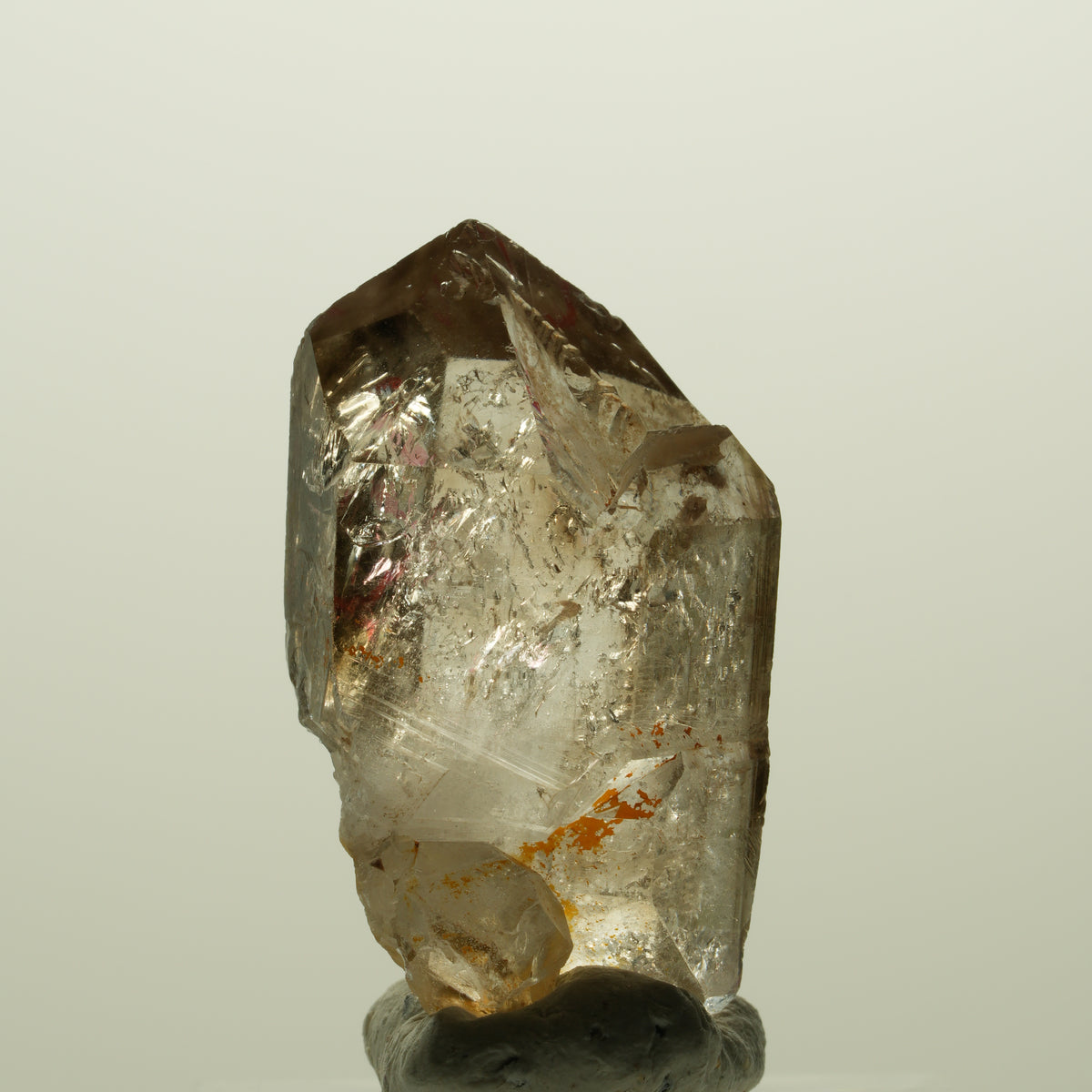 Enhydro Phantom Rauchquarz Skelett Doppelender, 2x Blase Goboboseb, Namibia 34*18*17mm #14987