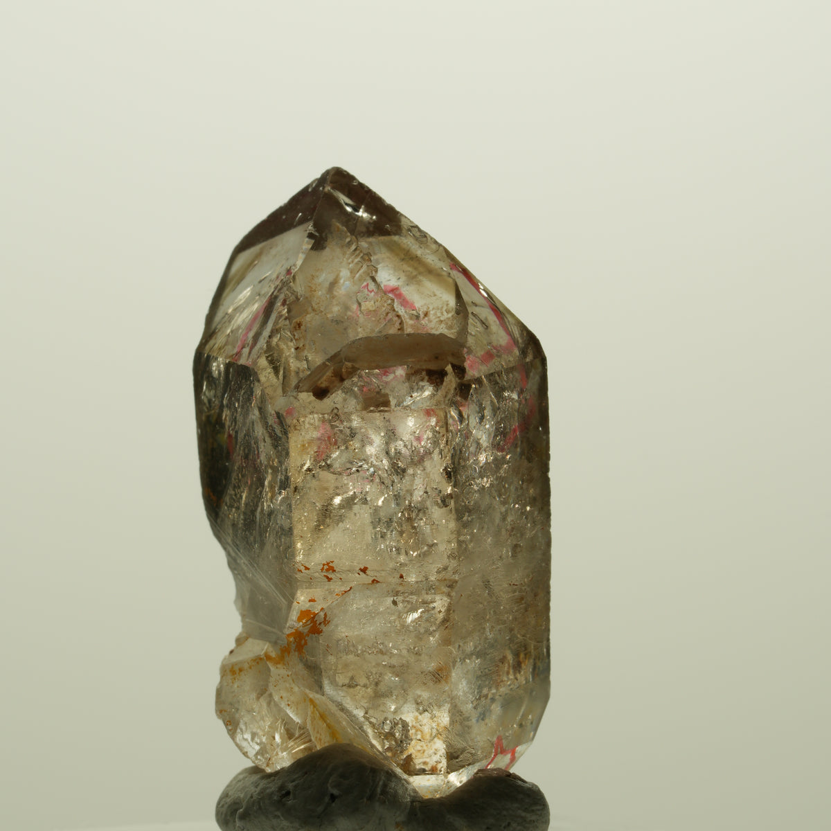 Enhydro Phantom Rauchquarz Skelett Doppelender, 2x Blase Goboboseb, Namibia 34*18*17mm #14987