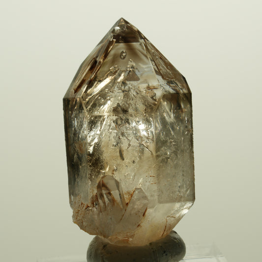Skelett Phantom Rauchquarz Fenster Doppelender Spitze Goboboseb, Namibia 41*22*19mm #14988