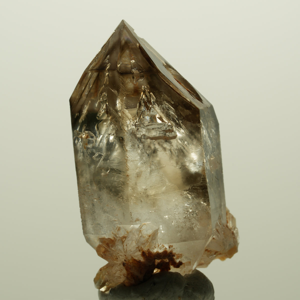 Skelett Phantom Rauchquarz Fenster Doppelender Spitze Goboboseb, Namibia 41*22*19mm #14988