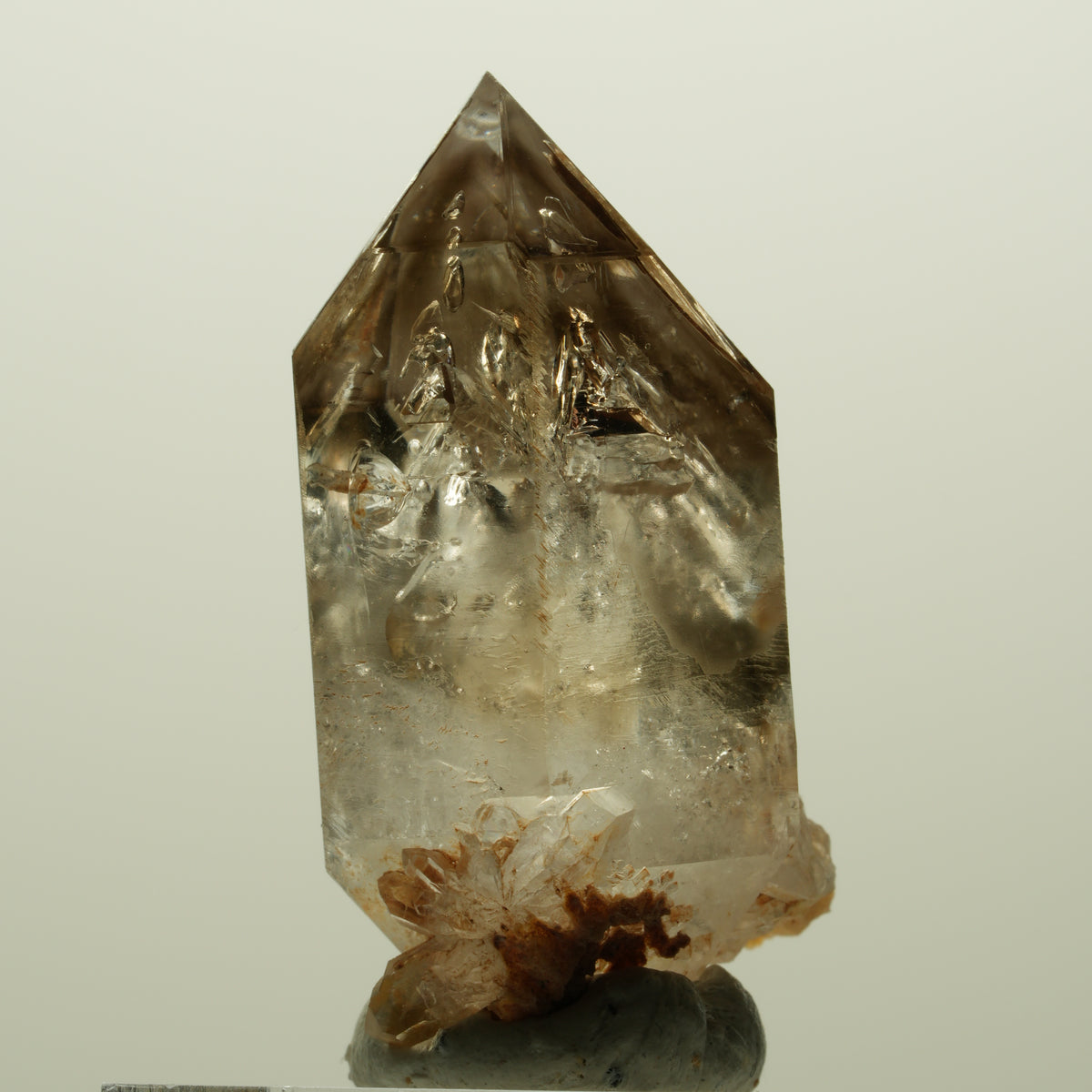 Skelett Phantom Rauchquarz Fenster Doppelender Spitze Goboboseb, Namibia 41*22*19mm #14988