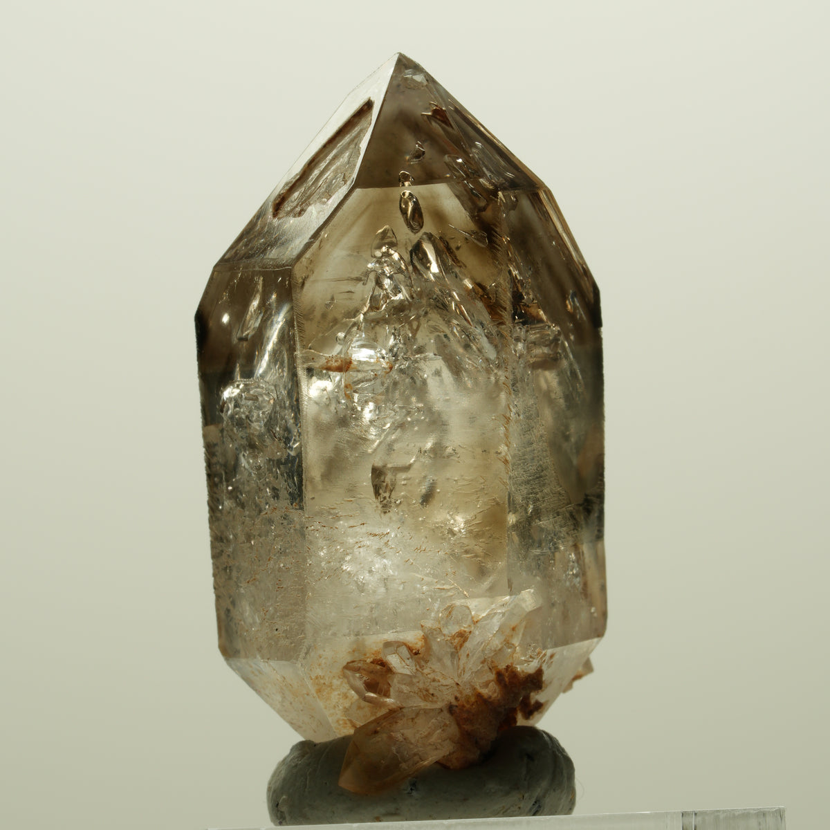 Skelett Phantom Rauchquarz Fenster Doppelender Spitze Goboboseb, Namibia 41*22*19mm #14988
