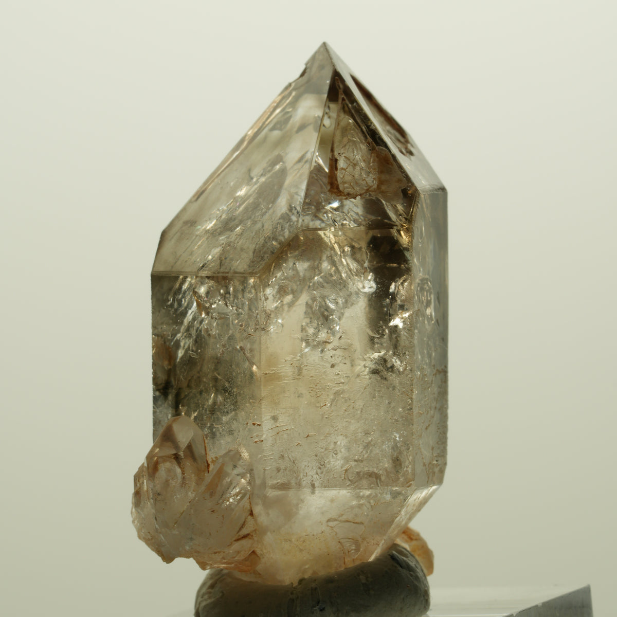 Skelett Phantom Rauchquarz Fenster Doppelender Spitze Goboboseb, Namibia 41*22*19mm #14988