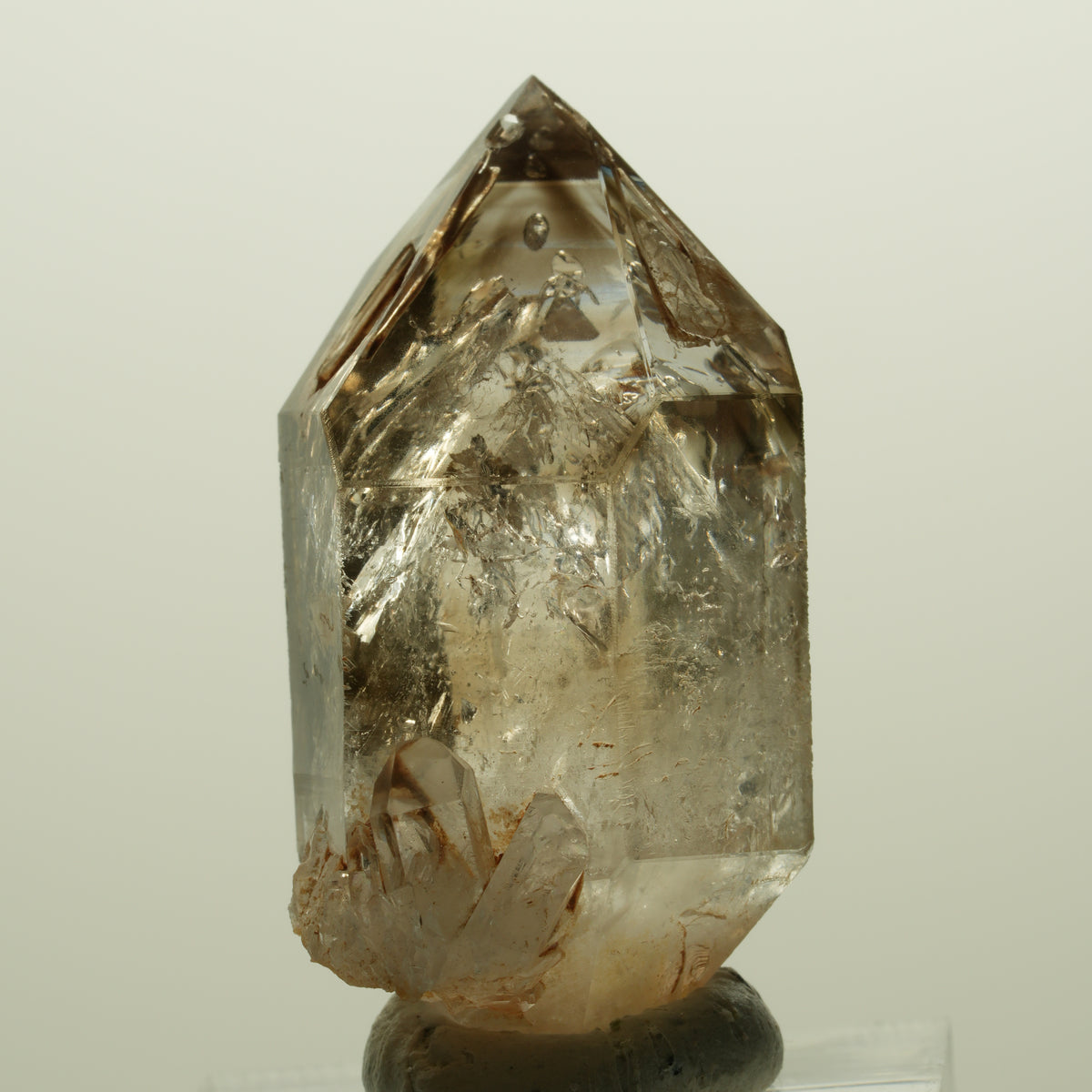 Skelett Phantom Rauchquarz Fenster Doppelender Spitze Goboboseb, Namibia 41*22*19mm #14988