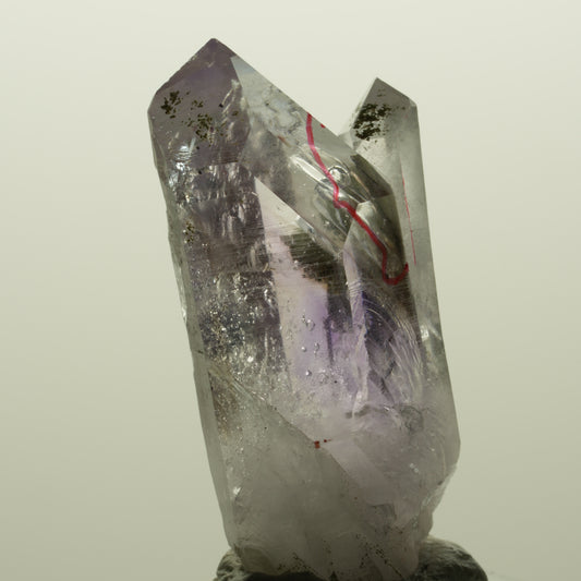 Enhydro Skelett Phantom Amethyst mit Prehnit, 1x Blase Streep Mine, Namibia 40*19*15mm #14993