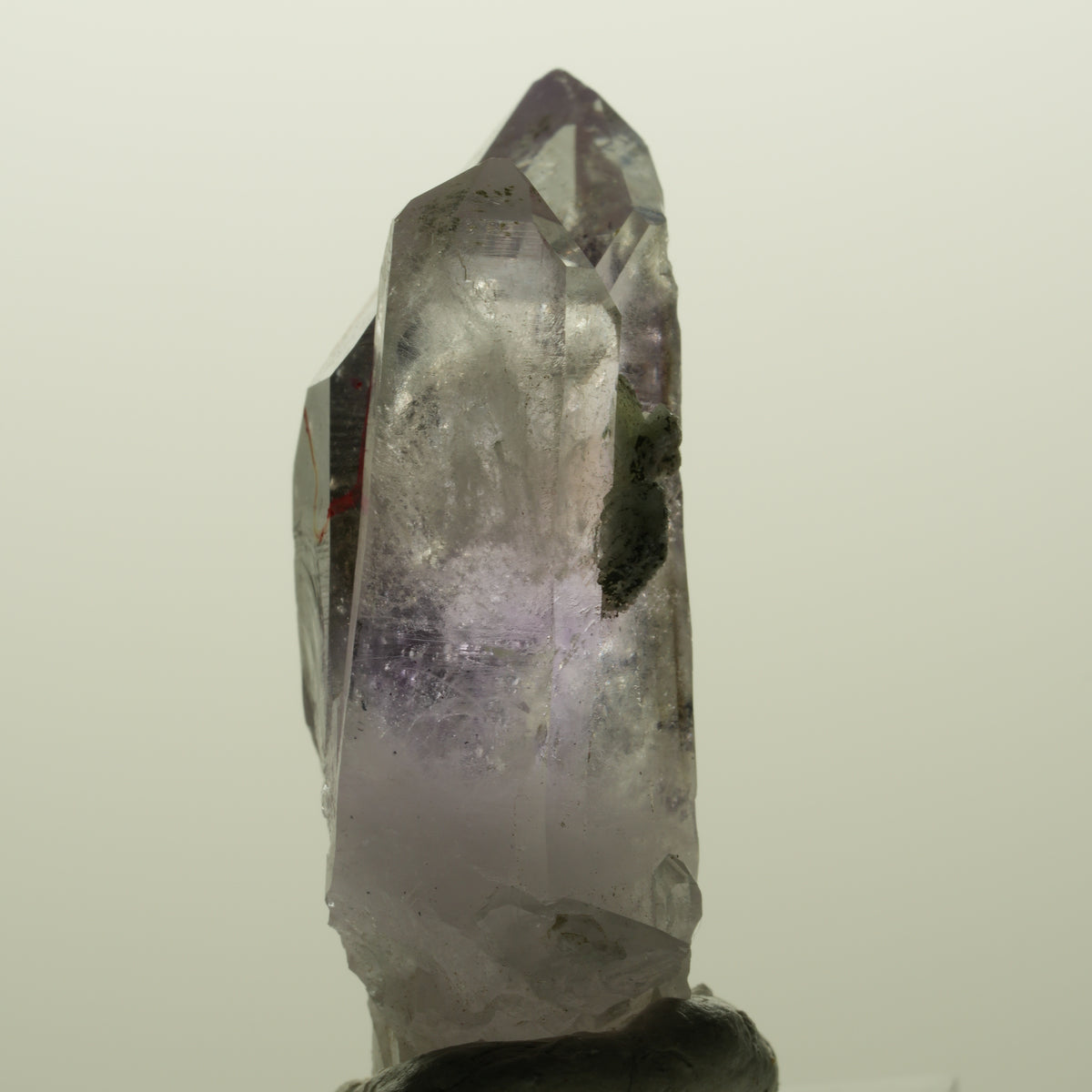 Enhydro Skelett Phantom Amethyst mit Prehnit, 1x Blase Streep Mine, Namibia 40*19*15mm #14993