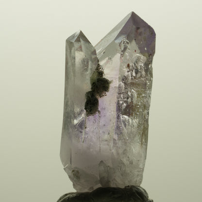 Enhydro Skelett Phantom Amethyst mit Prehnit, 1x Blase Streep Mine, Namibia 40*19*15mm #14993