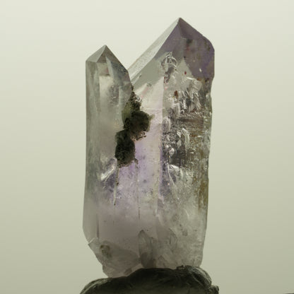 Enhydro Skelett Phantom Amethyst mit Prehnit, 1x Blase Streep Mine, Namibia 40*19*15mm #14993