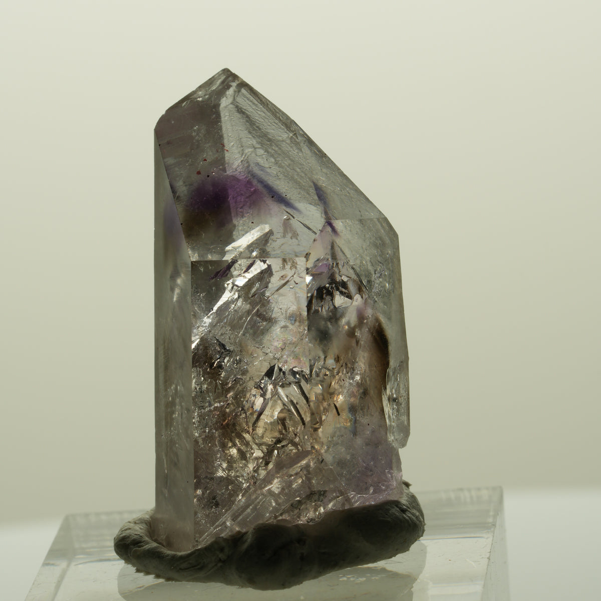 Harlekin Lemurian Phantom Amethyst Spitze Streep Mine, Goboboseb, Namibia 32*15*15mm #14994