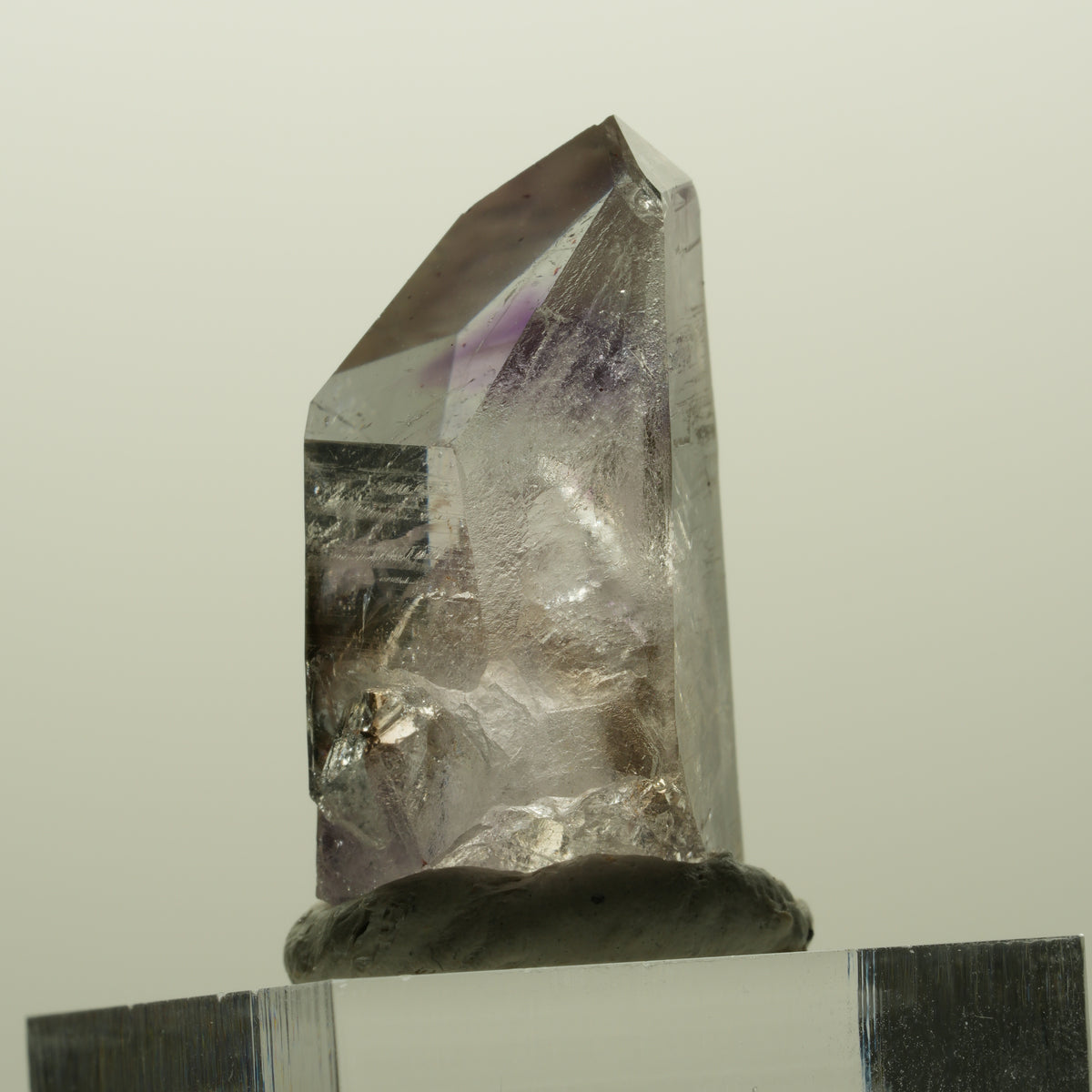 Harlekin Lemurian Phantom Amethyst Spitze Streep Mine, Goboboseb, Namibia 32*15*15mm #14994