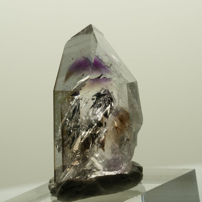 Harlekin Lemurian Phantom Amethyst Spitze Streep Mine, Goboboseb, Namibia 32*15*15mm #14994