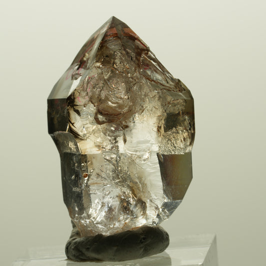 Enhydro Skelett Fenster Phantom Rauchquarz Zepter, 1x Blase Goboboseb, Namibia 36*23*18mm #14996