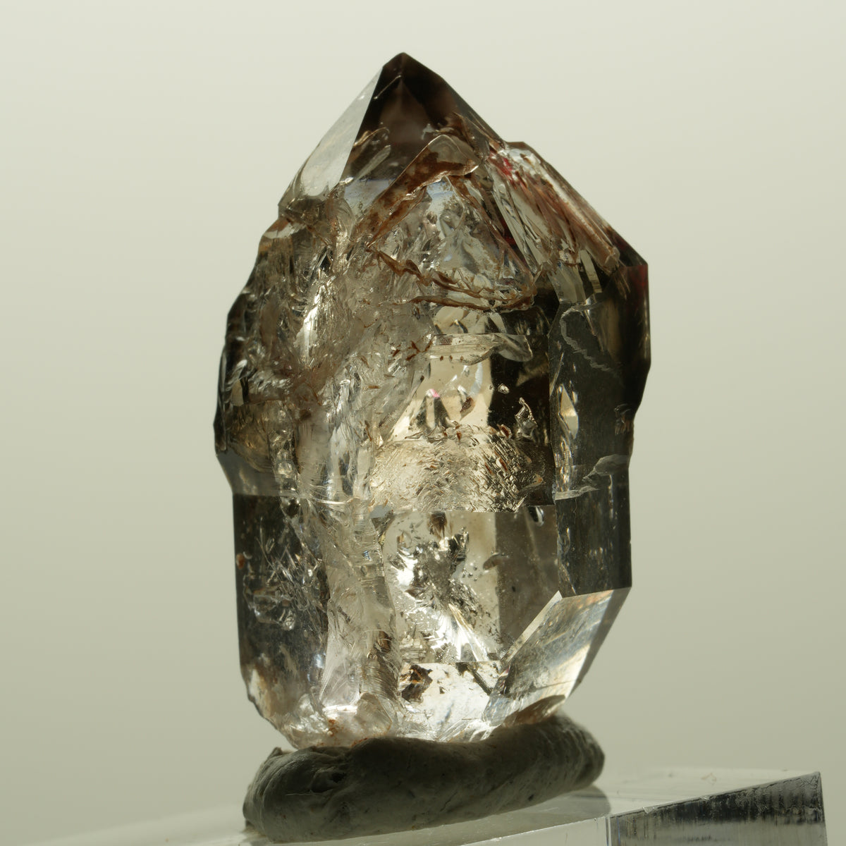 Enhydro Skelett Fenster Phantom Rauchquarz Zepter, 1x Blase Goboboseb, Namibia 36*23*18mm #14996