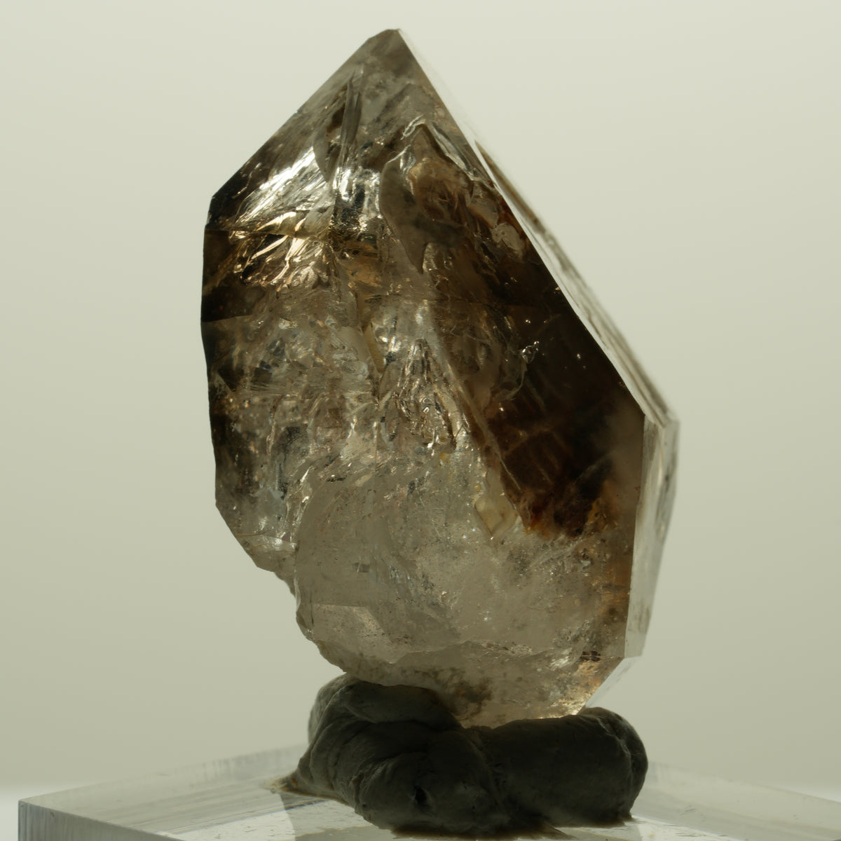 Skelett Fenster Phantom Rauchquarz Zepter Spitze Goboboseb, Namibia 36*29*20mm #14997