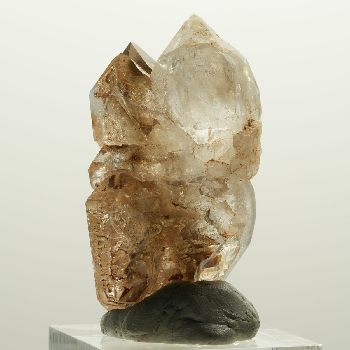 Skelett Phantom Rauchquarz Doppelender Gruppe Goboboseb, Namibia 45*25*18mm #14998