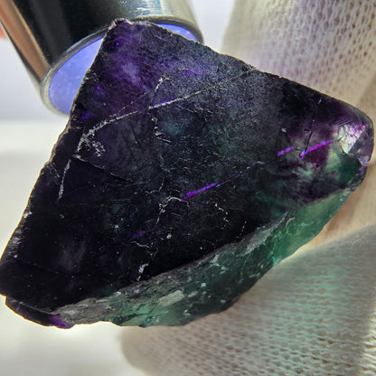 Klare Phantom Fluorit Würfel Stufe zonal grün lila Okorusu, Namibia 37*32*29mm