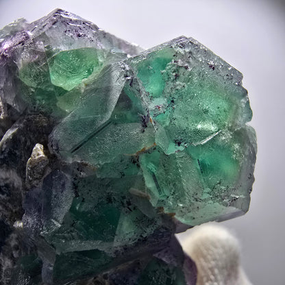 Phantom Fluorite zonal, Muscovite, Schorl Tourmaline specimen Erongo Namibia 62*48*33mm 