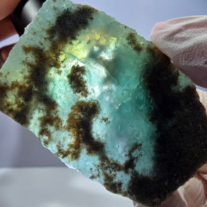 Cube de fluorite fantôme vert étagé Okorusu, Namibie 61 x 42 x 20 mm 