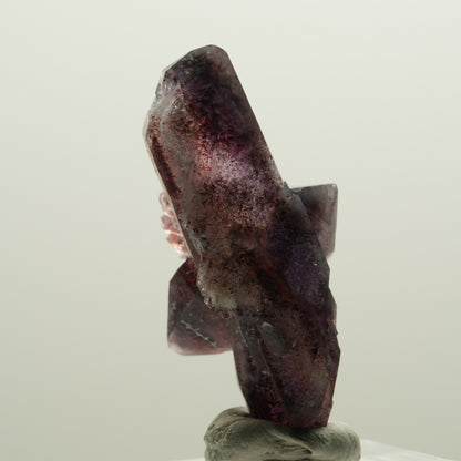 Seltene Phantom Skelett Amethyst mit Eisen Spitze Brandberg, Namibia 43*26*20mm #15000