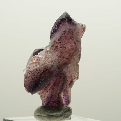 Seltene Phantom Skelett Amethyst mit Eisen Spitze Brandberg, Namibia 43*26*20mm #15000