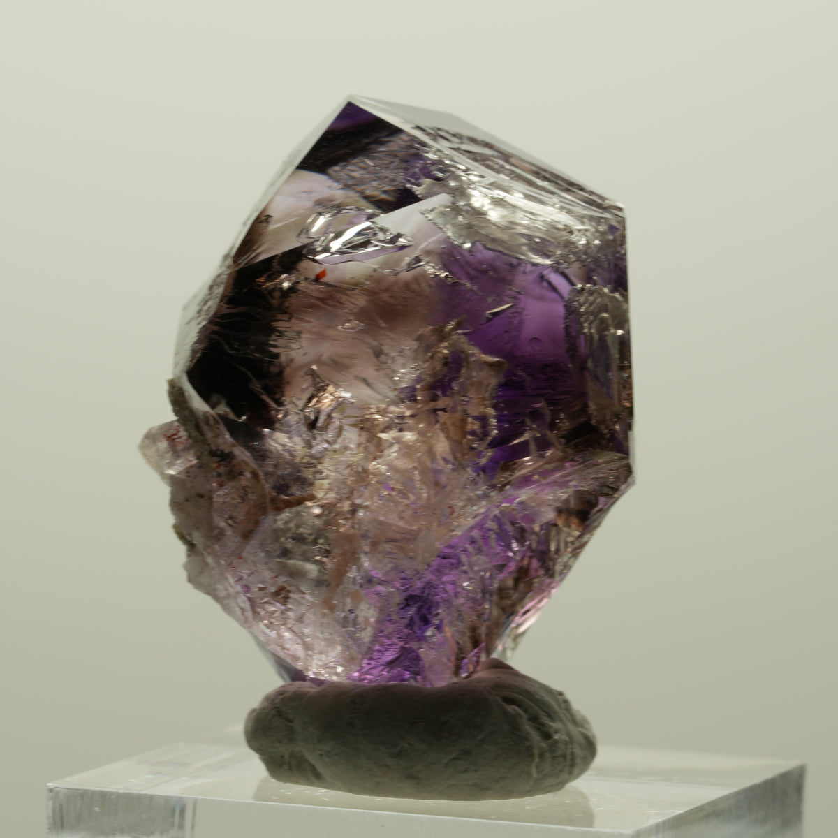 Skelett Phantom Amethyst Doppelender Zepter Spitze Goboboseb, Namibia 34*33*32mm #15002