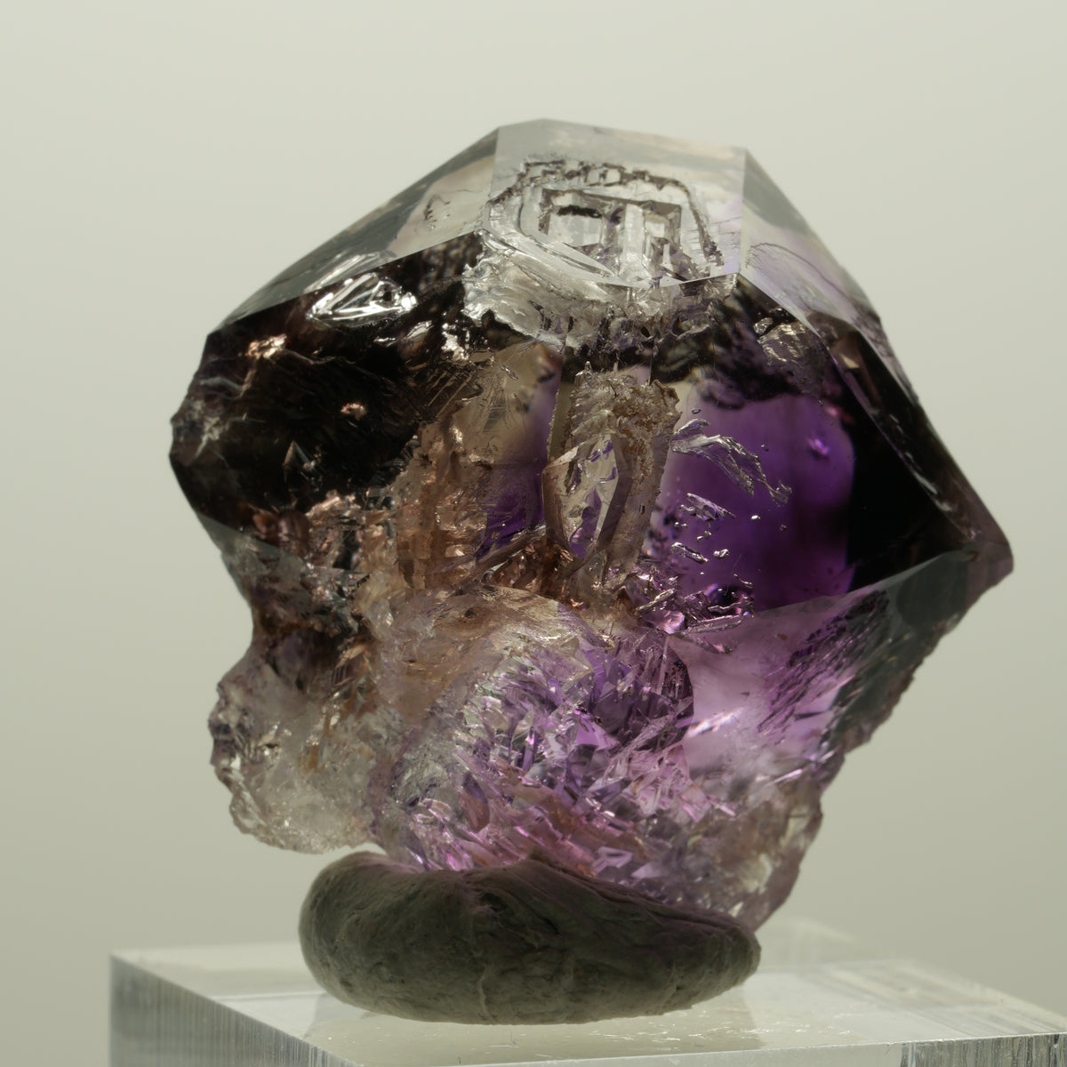 Skelett Phantom Amethyst Doppelender Zepter Spitze Goboboseb, Namibia 34*33*32mm #15002