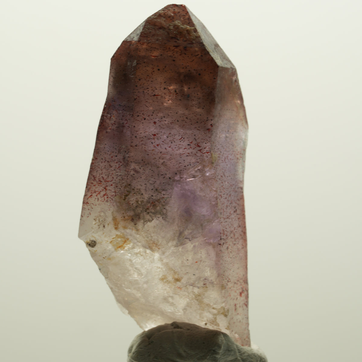 Seltene Phantom Skelett Amethyst mit Eisen Spitze Goboboseb, Namibia 55*26*17mm #15010