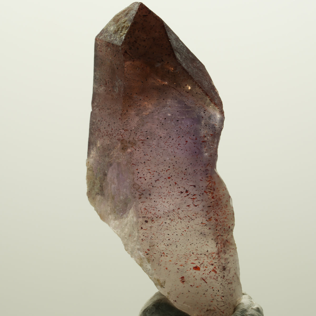 Seltene Phantom Skelett Amethyst mit Eisen Spitze Goboboseb, Namibia 55*26*17mm #15010