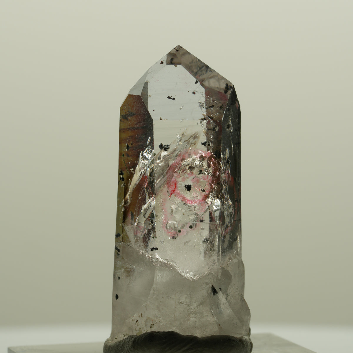 Enhydro Lemurian Phantom Amethyst mit Hämatit, 3x Blase Streep Mine, Namibia 33*14*14mm #15016