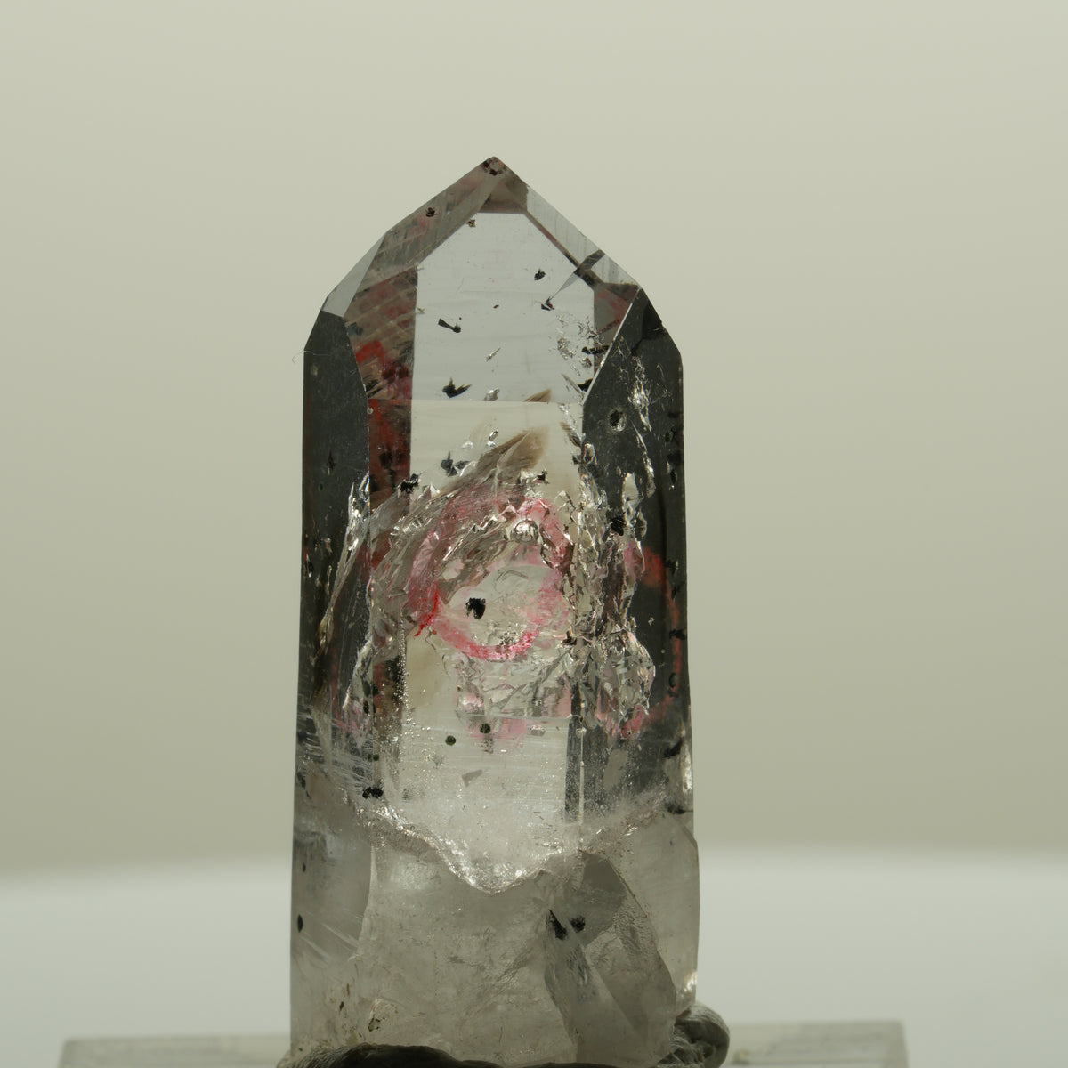 Enhydro Lemurian Phantom Amethyst mit Hämatit, 3x Blase Streep Mine, Namibia 33*14*14mm #15016