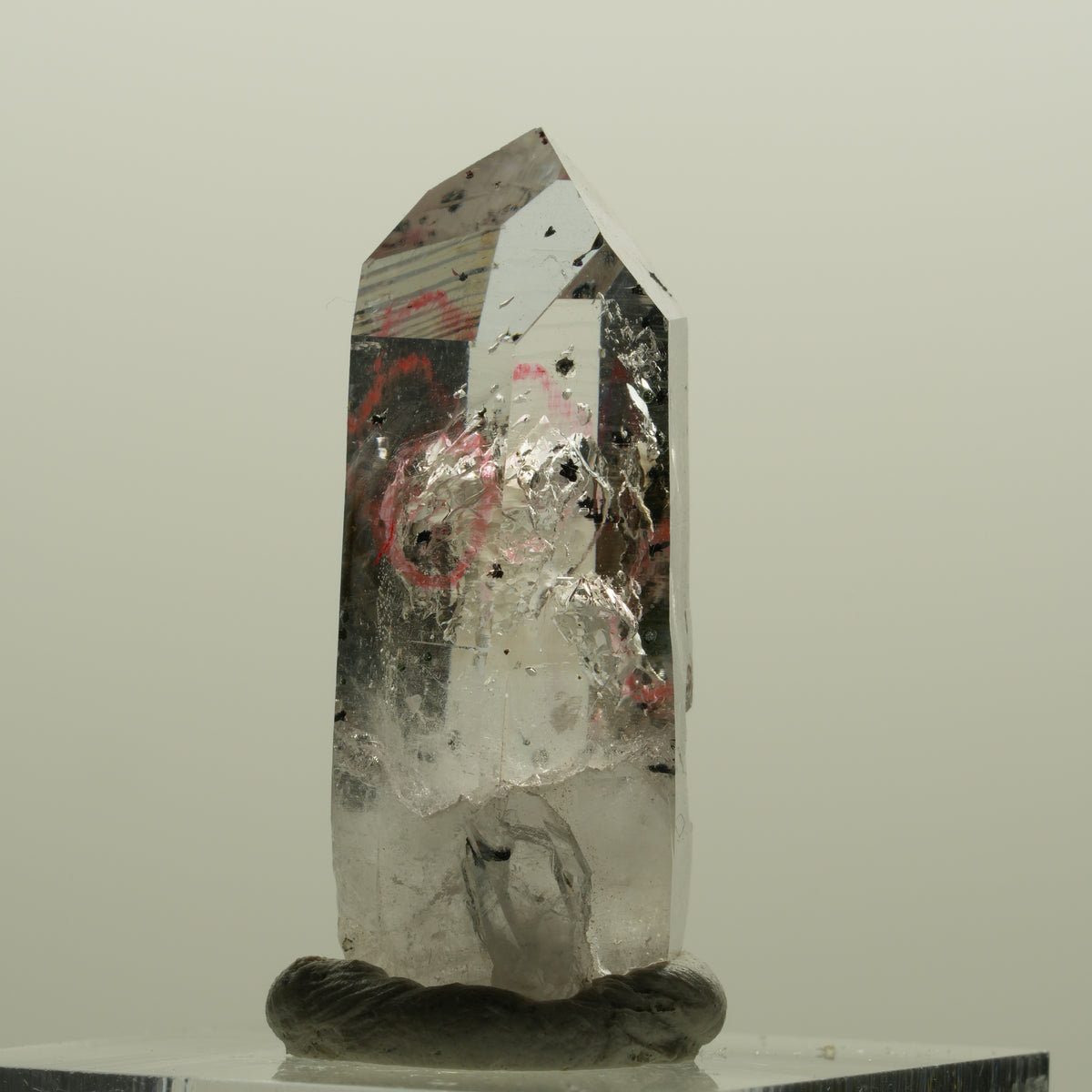 Enhydro Lemurian Phantom Amethyst mit Hämatit, 3x Blase Streep Mine, Namibia 33*14*14mm #15016