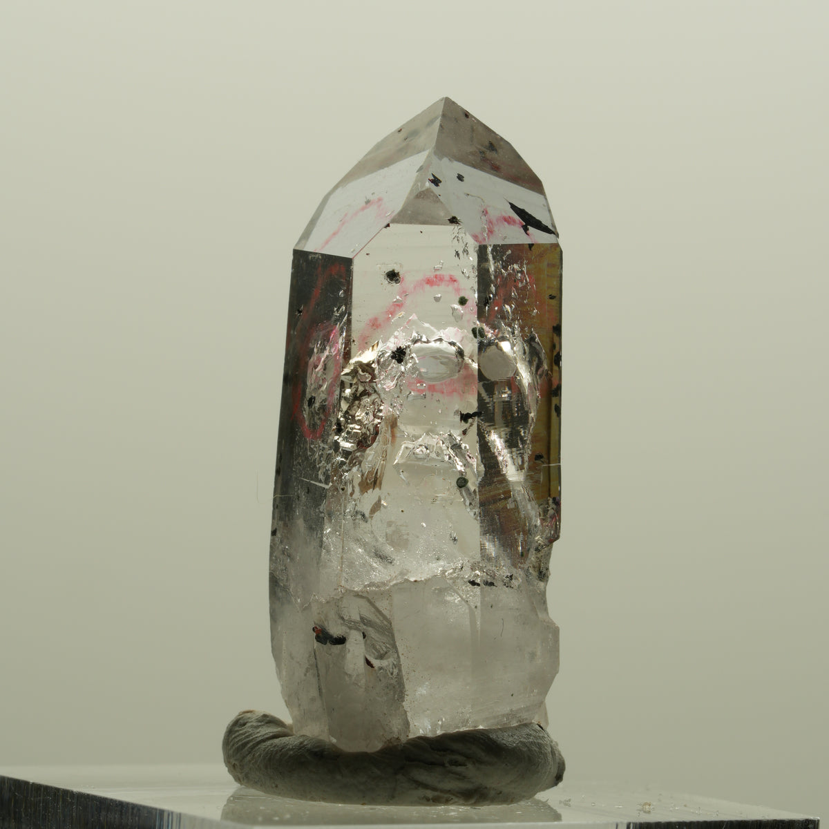Enhydro Lemurian Phantom Amethyst mit Hämatit, 3x Blase Streep Mine, Namibia 33*14*14mm #15016